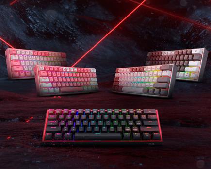 redragon lanza teclado wireless fizz 60 k616 rgb
