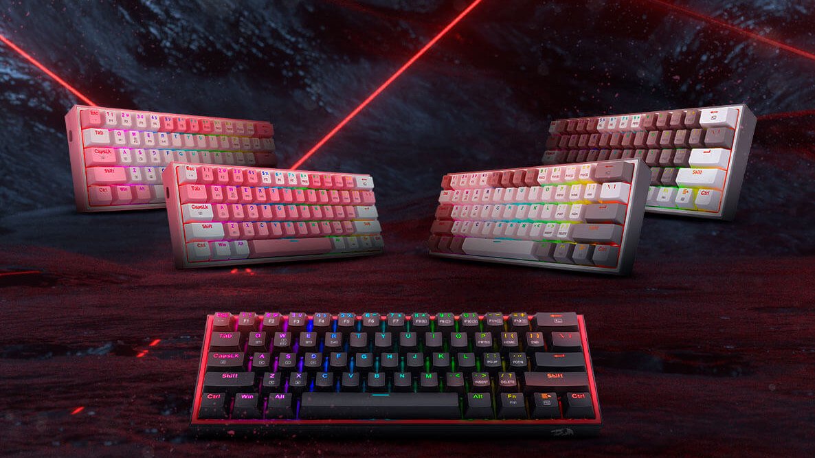 redragon lanza teclado wireless fizz 60 k616 rgb