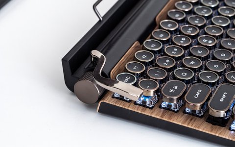teclado retro bluetooth tw1867 espaciador controlar rgb