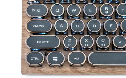 teclado retro bluetooth tw1867 keycaps