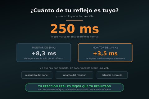 test de reaccion latencia datos