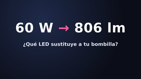 equivalencia bombillas led