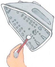 como limpiar la plancha de vapor bastoncillo