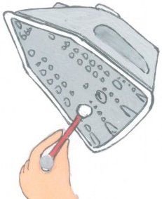 como limpiar la plancha de vapor bastoncillo