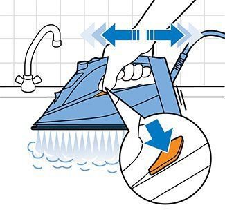 como limpiar la plancha de vapor seleccionar modo