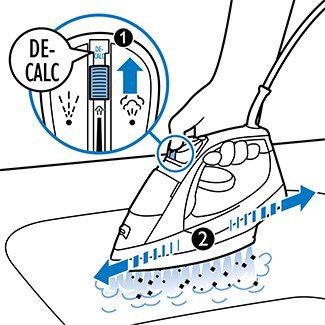 como limpiar la plancha de vapor vaciar depósito