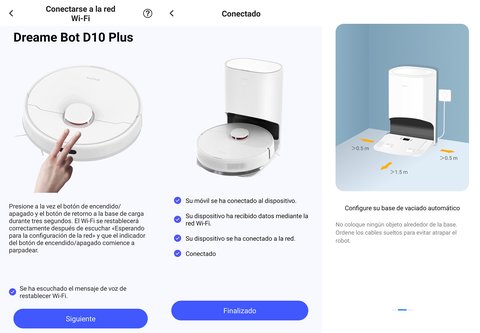 dreame bot d10 plus configuracion app