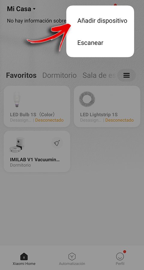 imilab v1 app mi home conectar