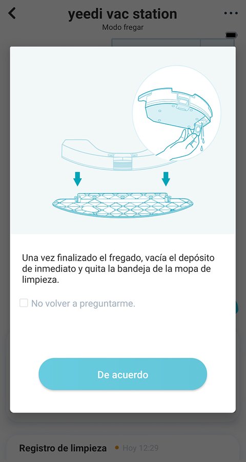 yeedi vac station aviso mopa