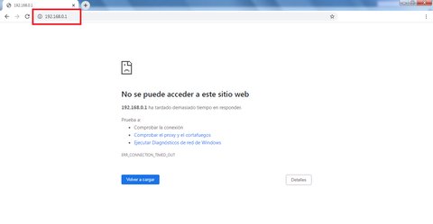 error cambio contrasena router