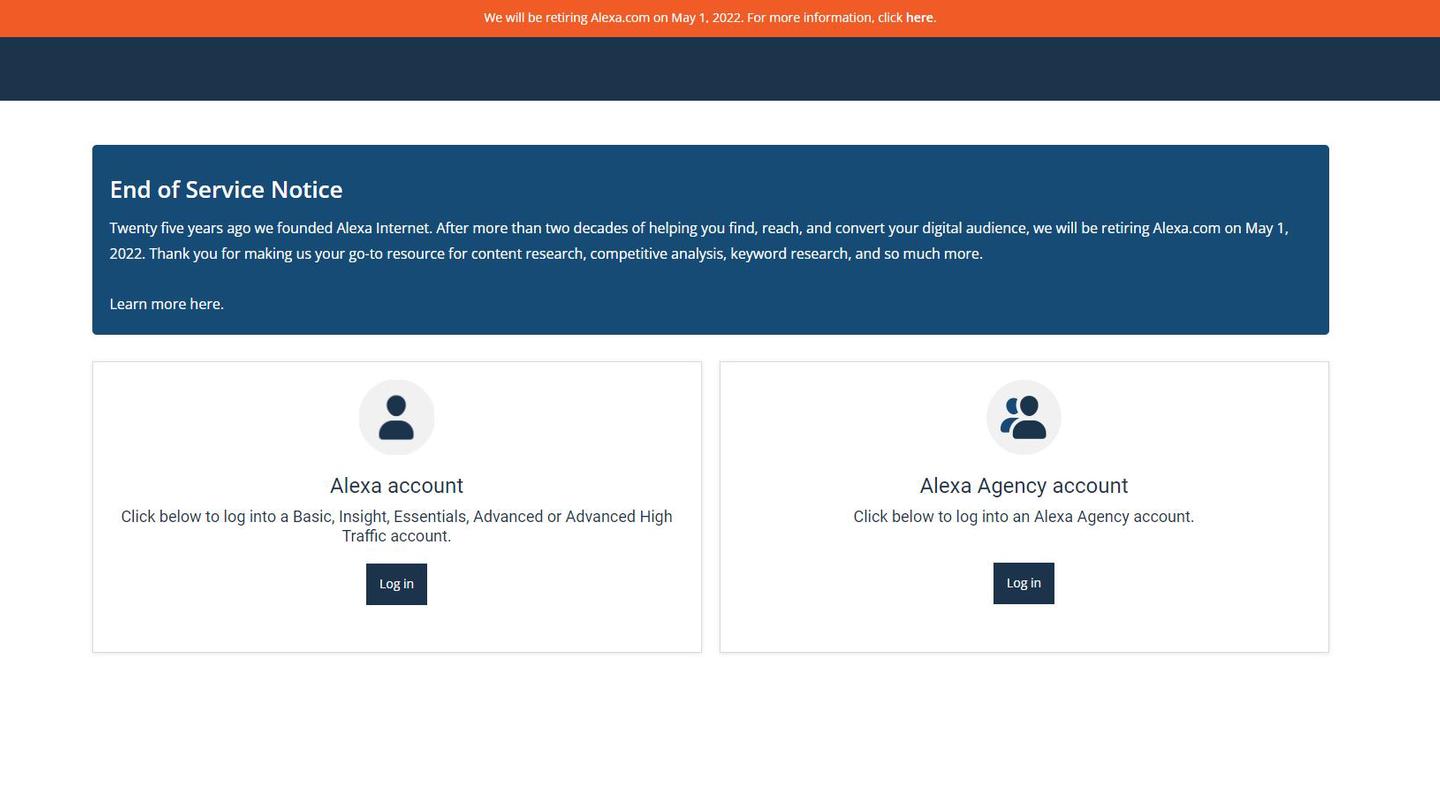amazon cierra alexa com tras 25 anos