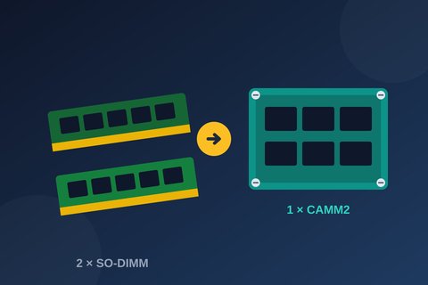 camm2 lpcamm2 nuevo formato memoria ram
