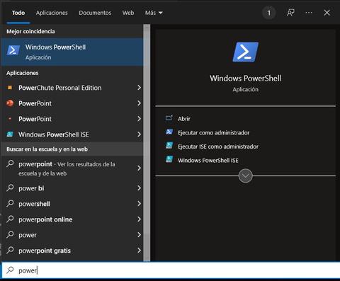 abrir powershell