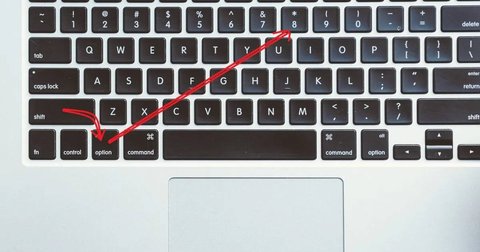 simbolo grados macos