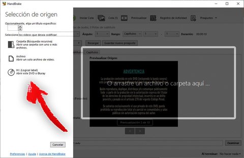 como ripear dvd con handbrake paso 2