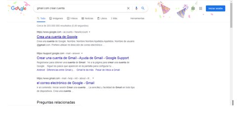 crear cuenta gmail