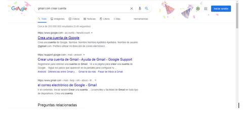 crear cuenta gmail