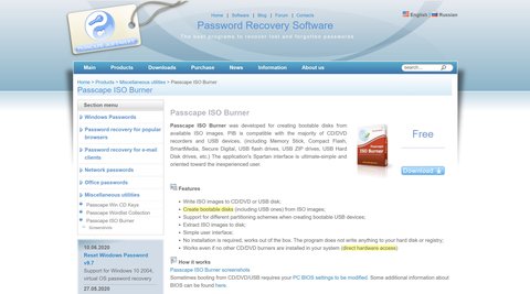 crear usb booteable con passcape iso burner