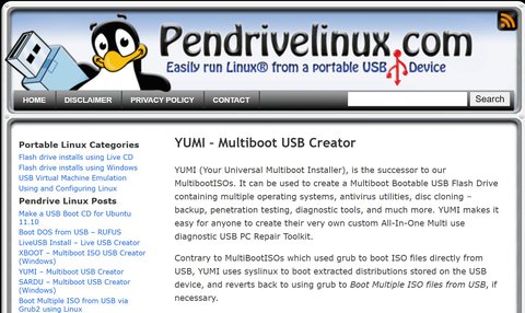 crear usb booteable con yumi