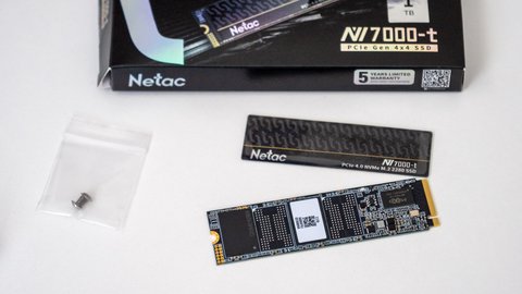 ssd m2 nvme netac nv7000 t 1tb dispador colocado
