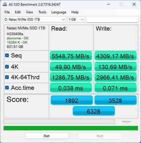 ssd m2 nvme netac nv7000 t 1tb as ssd benchmark