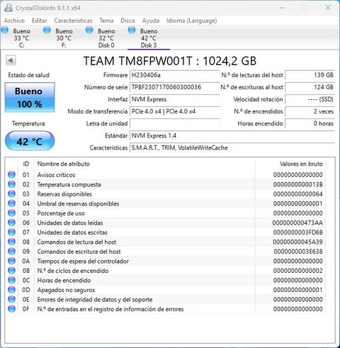 ssd m2 nvme teamgroup mp44 crystaldiskinfo