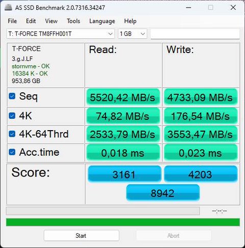 ssd m2 teamgroup t force g70 pro 1tb as ssd benchmark