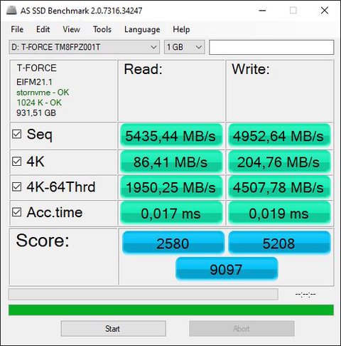 ssd m2 teamgroup cardea a440 as ssd