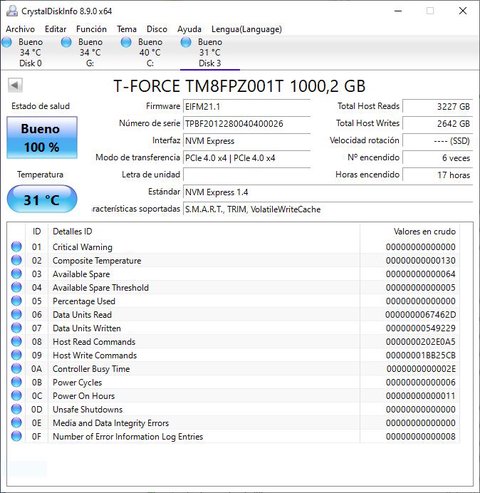 ssd m2 teamgroup cardea a440 crystaldiskinfo