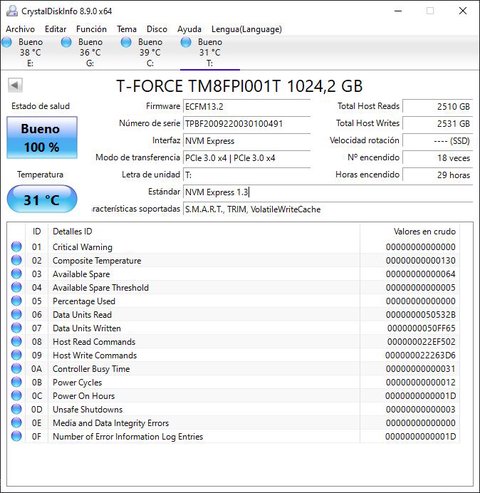 ssd m2 teamgroup t force cardea iops crystaldiskinfo