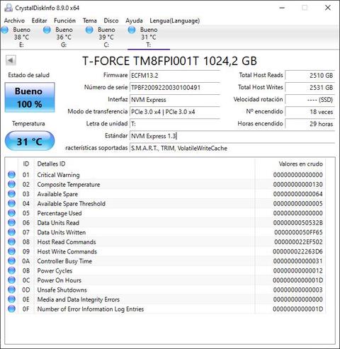 ssd m2 teamgroup t force cardea iops crystaldiskinfo