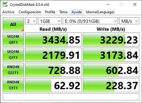 ssd m2 teamgroup t force cardea z44l crystaldiskmark