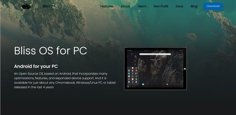 bliss android para pc