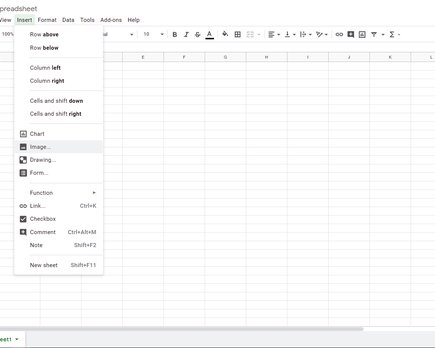 google drive hoja calculo insertar imagenes
