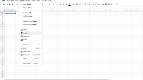 google drive hoja calculo insertar imagenes