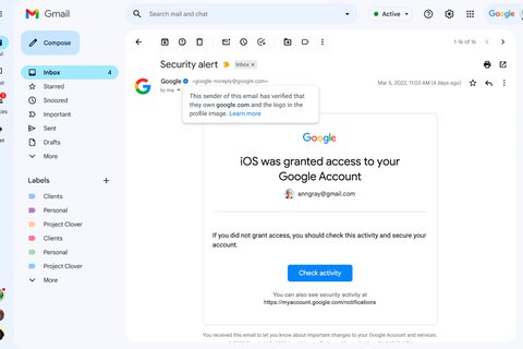 marca seguridad gmail falsificada estafadores