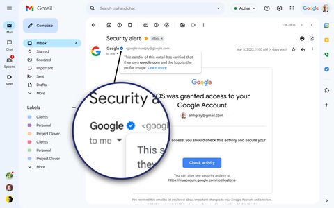 marca seguridad gmail falsificada estafadores