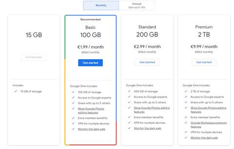 precios google one