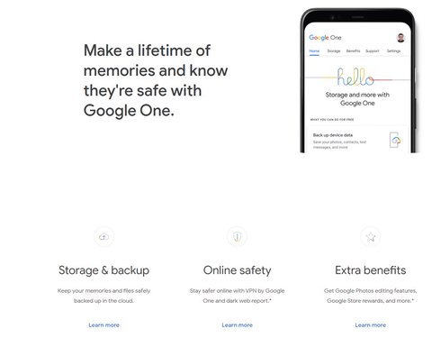 que es google one que servicios y ventajas incluye