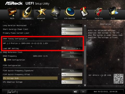 activar xmp placa asrock