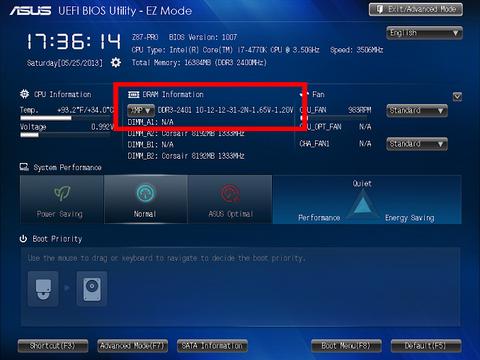 activar xmp placa asus
