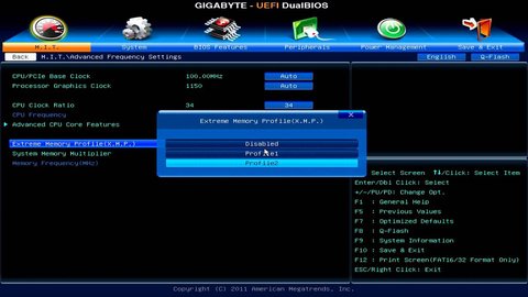 como activar perfiles xmp