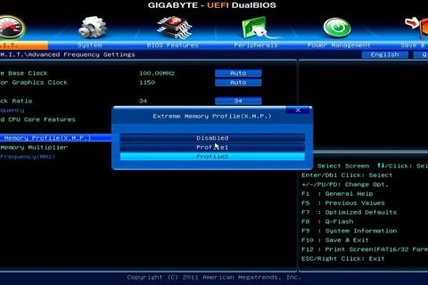 como activar perfiles xmp