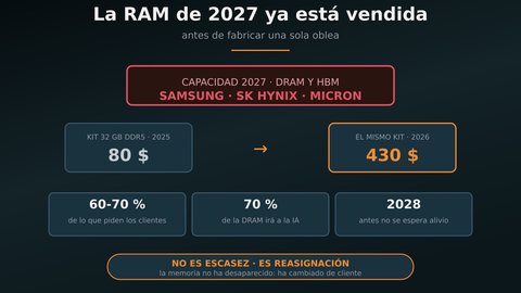 ram 2027 vendida escasez memoria