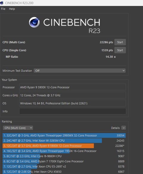 teamgroup t force delta rgb ddr4 3600 cl14 cinebench r23