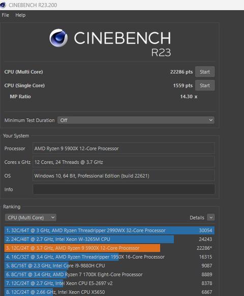 teamgroup t force delta rgb ddr4 3600 cl14 cinebench r23