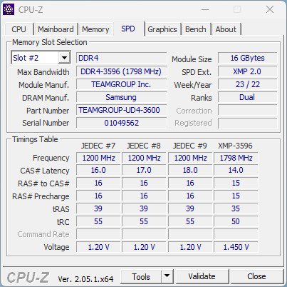 teamgroup t force delta rgb ddr4 3600 cl14 cpu z