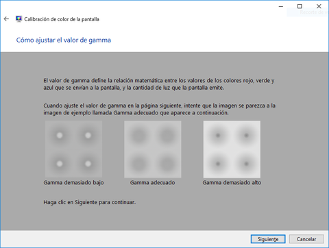 calibrar pantalla windows 10