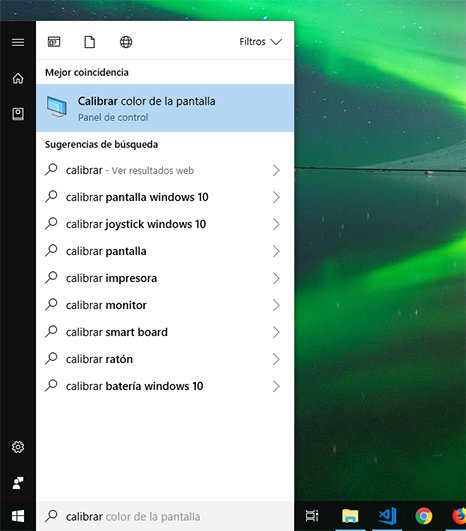 como calibrar monitor windows 10