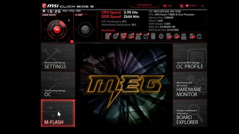 como actualizar bios placa msi